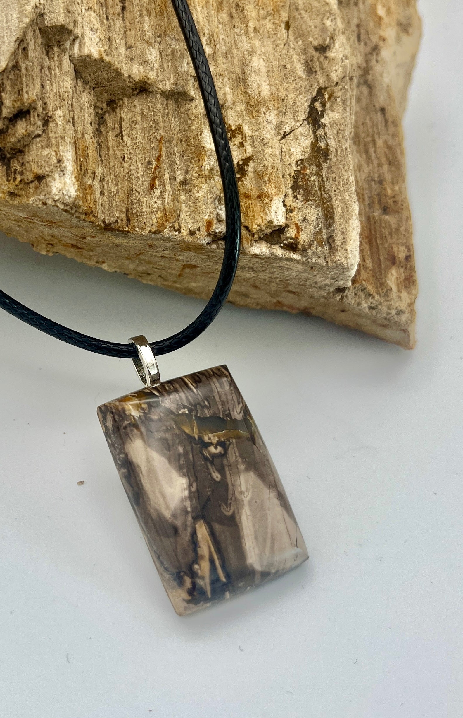 Milton Magic Petrified Wood Pendant