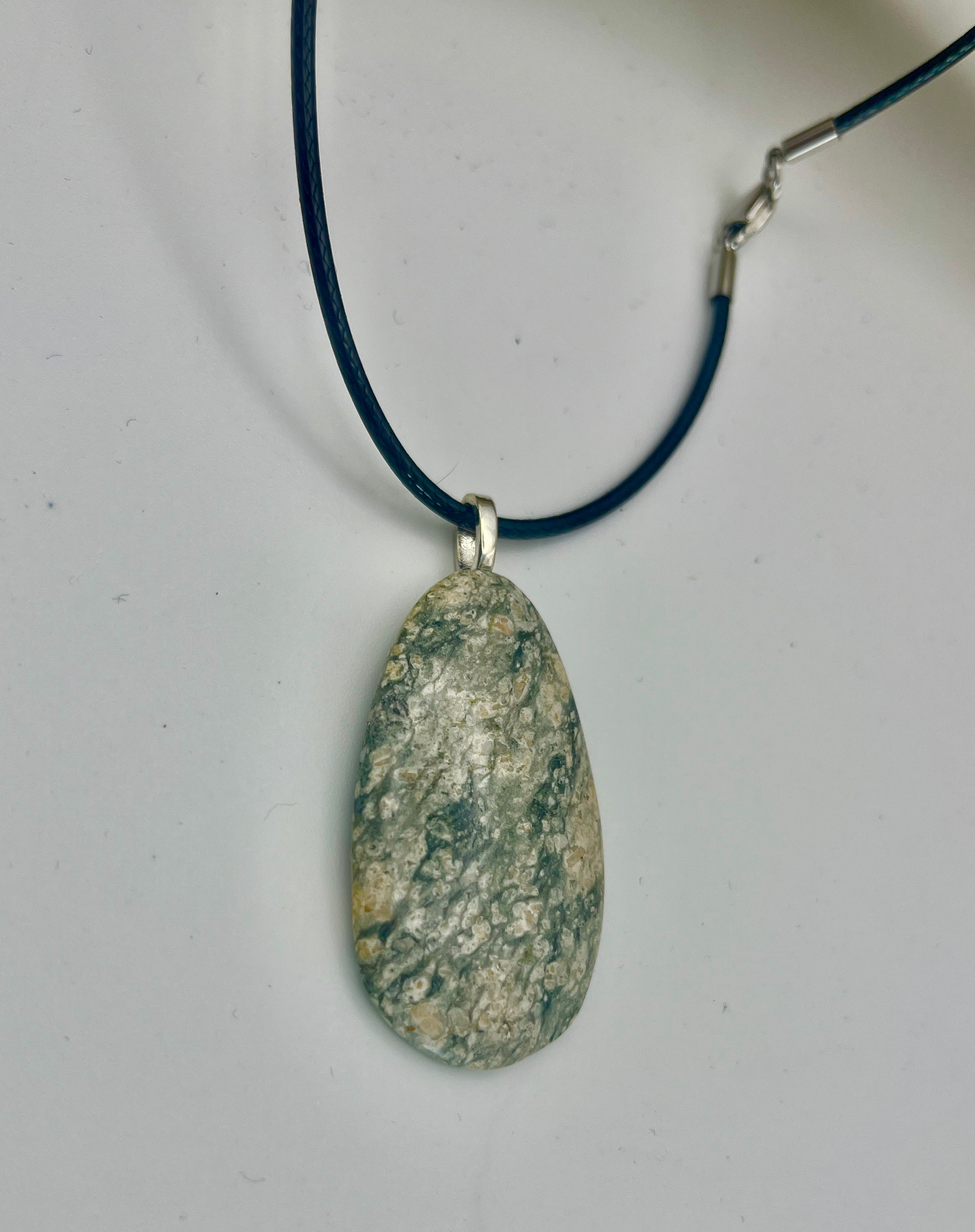 Wild West Jade on Leather Necklace