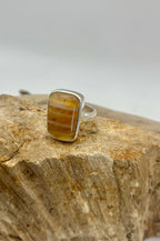 Honey Lane Waterline Agate Ring