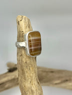 Honey Lane Waterline Agate Ring