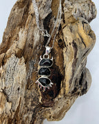 Spinel Prickles Three Stone Necklace