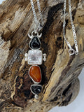 Topaz, Spinel + Carnelian Gemstone Necklace