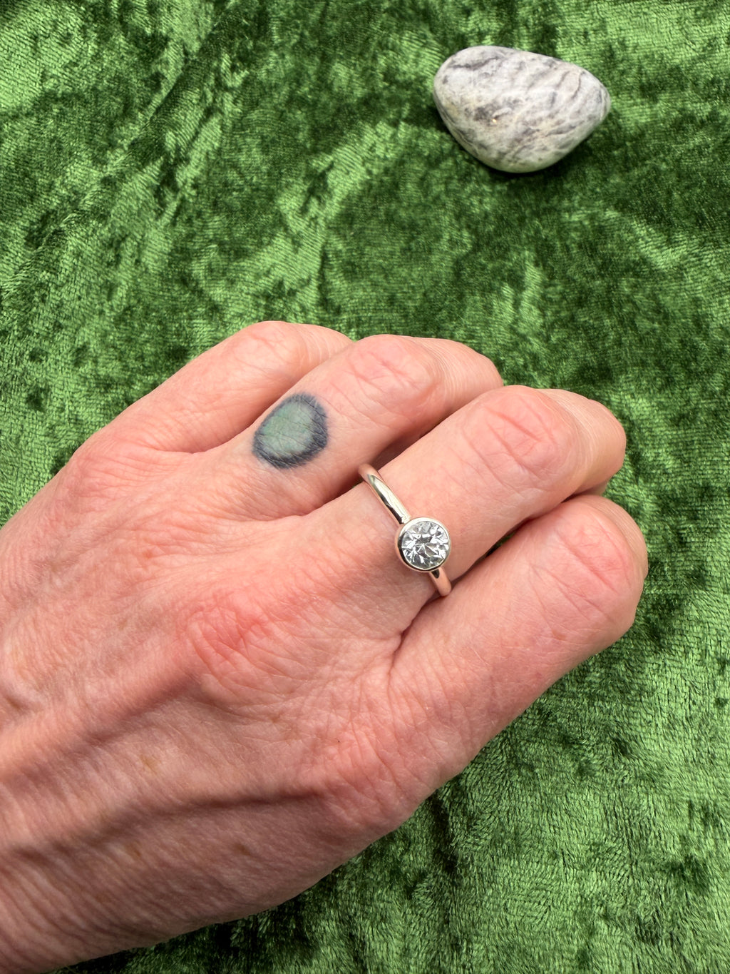 Derby Diamond Topaz Silver Ring