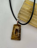 Peppy Petrified Wood Pendant