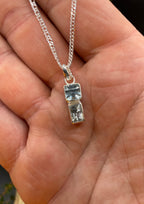 "Derby Diamonds" Blue Topaz Gemstone Pendant