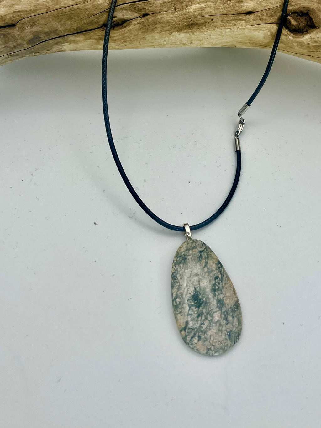 Wild West Jade on Leather Necklace