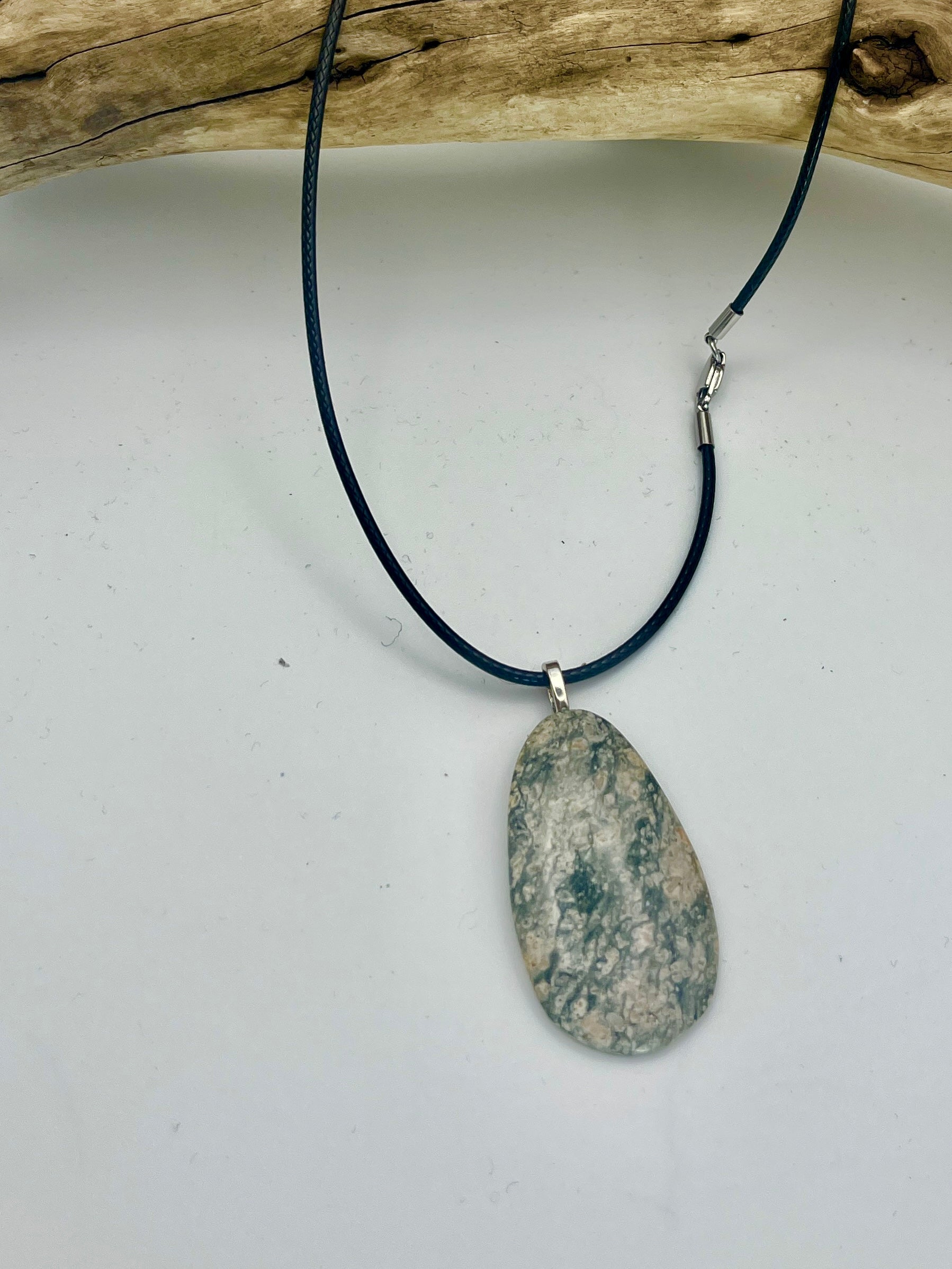 Wild West Jade on Leather Necklace