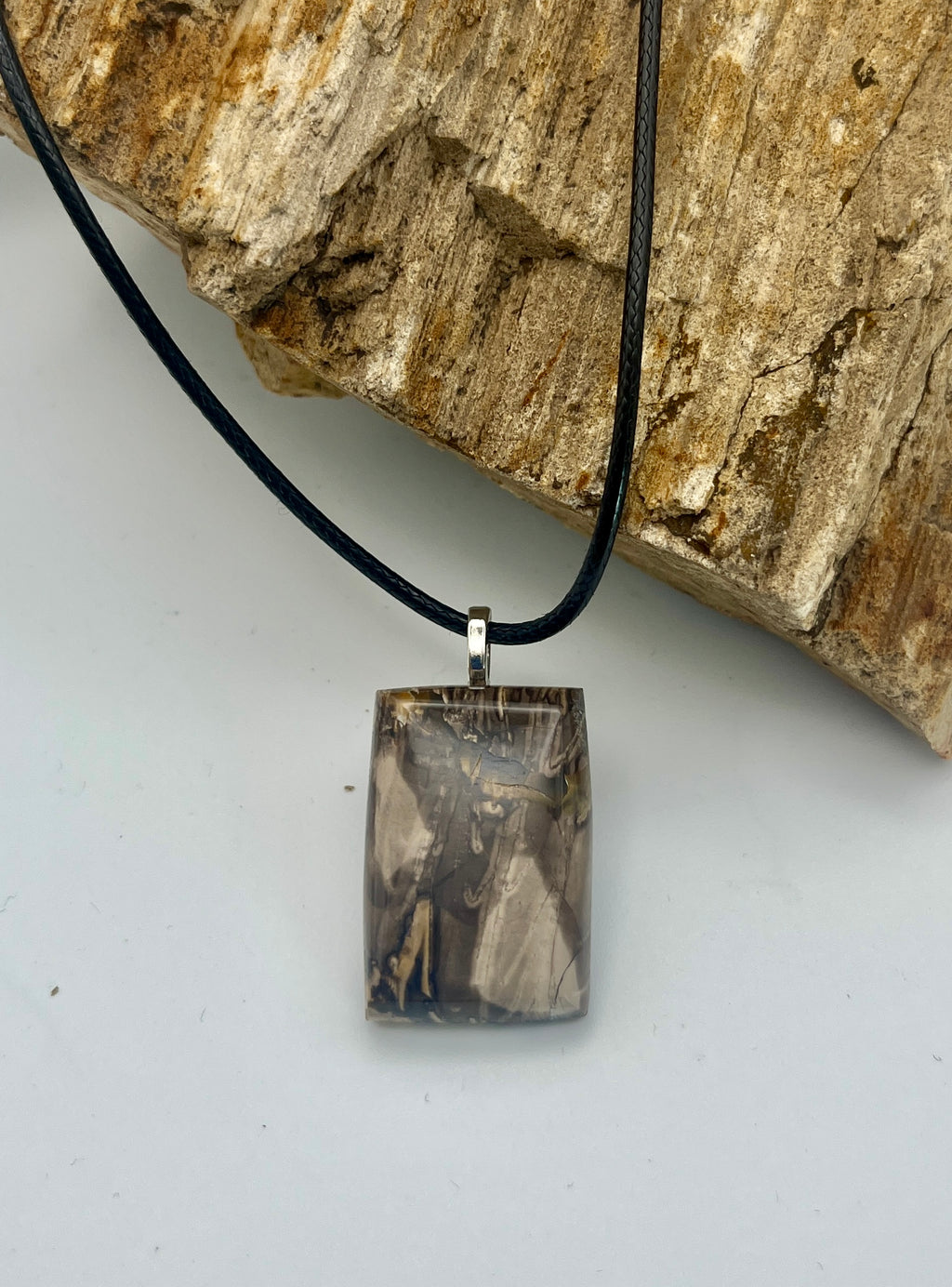 Milton Magic Petrified Wood Pendant