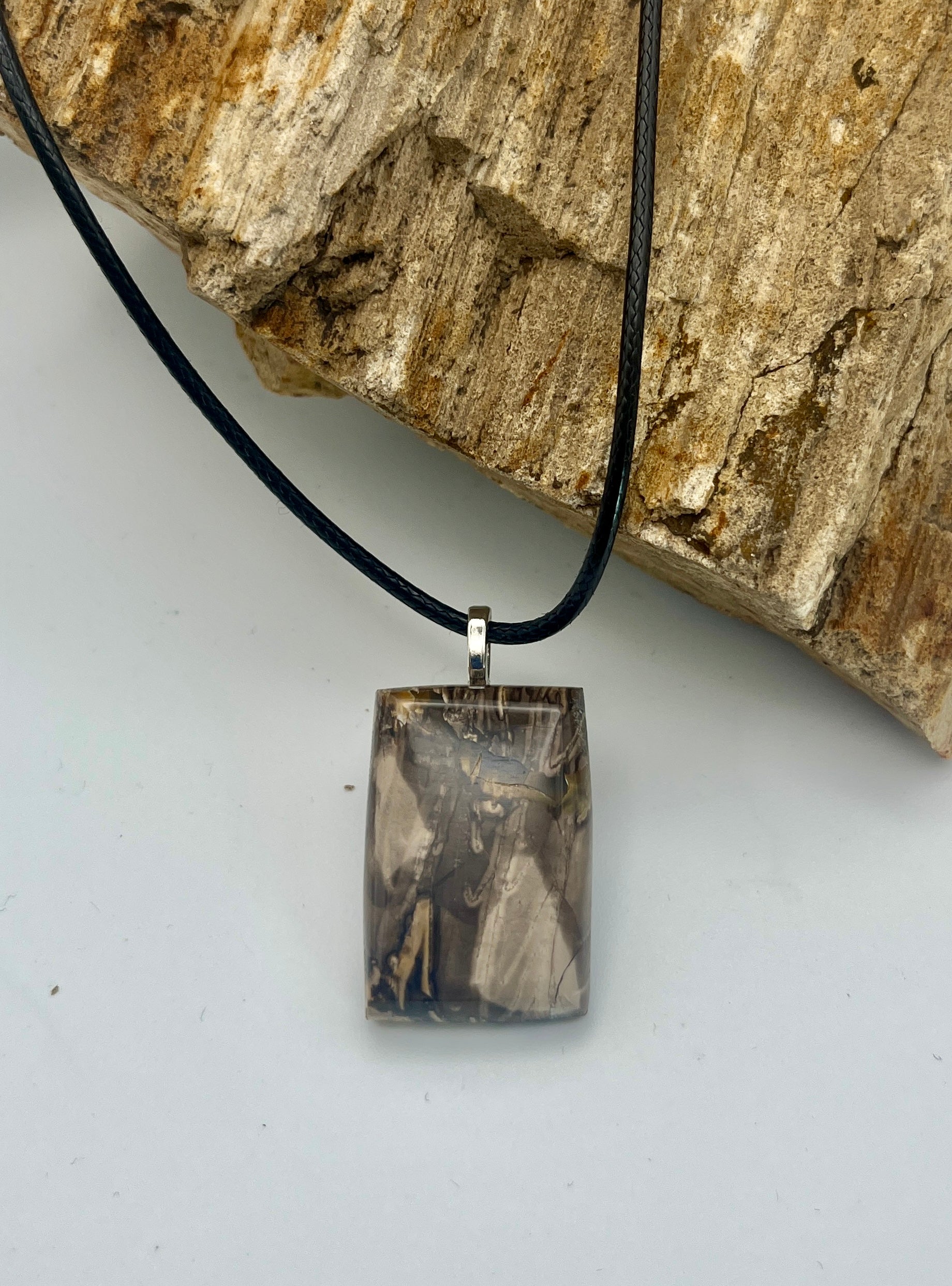 Milton Magic Petrified Wood Pendant
