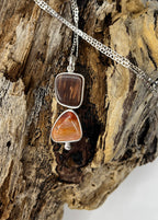 Ancient Wood + Crystal Pendant