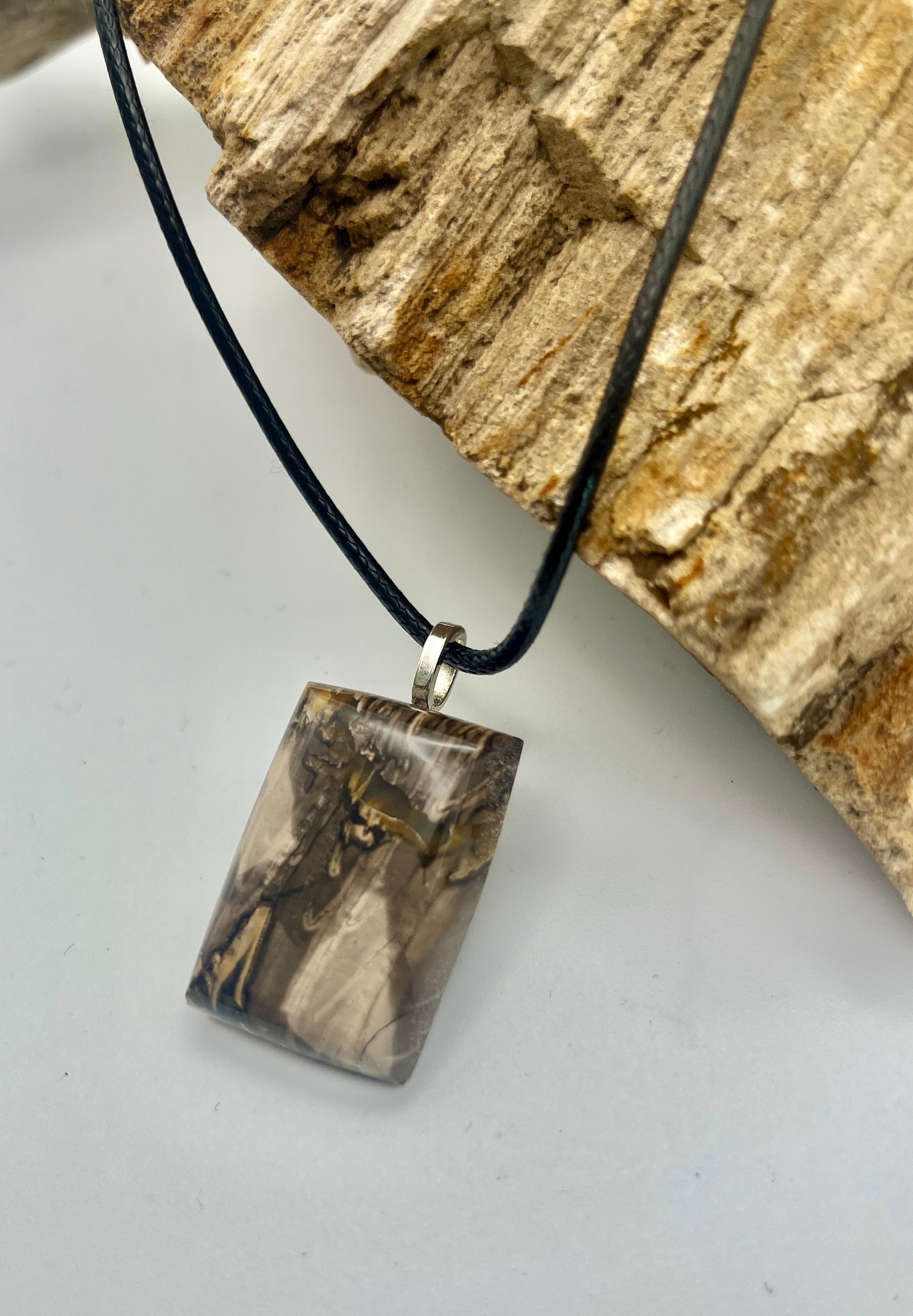 Milton Magic Petrified Wood Pendant
