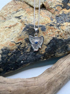 Blue Sapphire Bomb "Tasmania" Silver Pendant