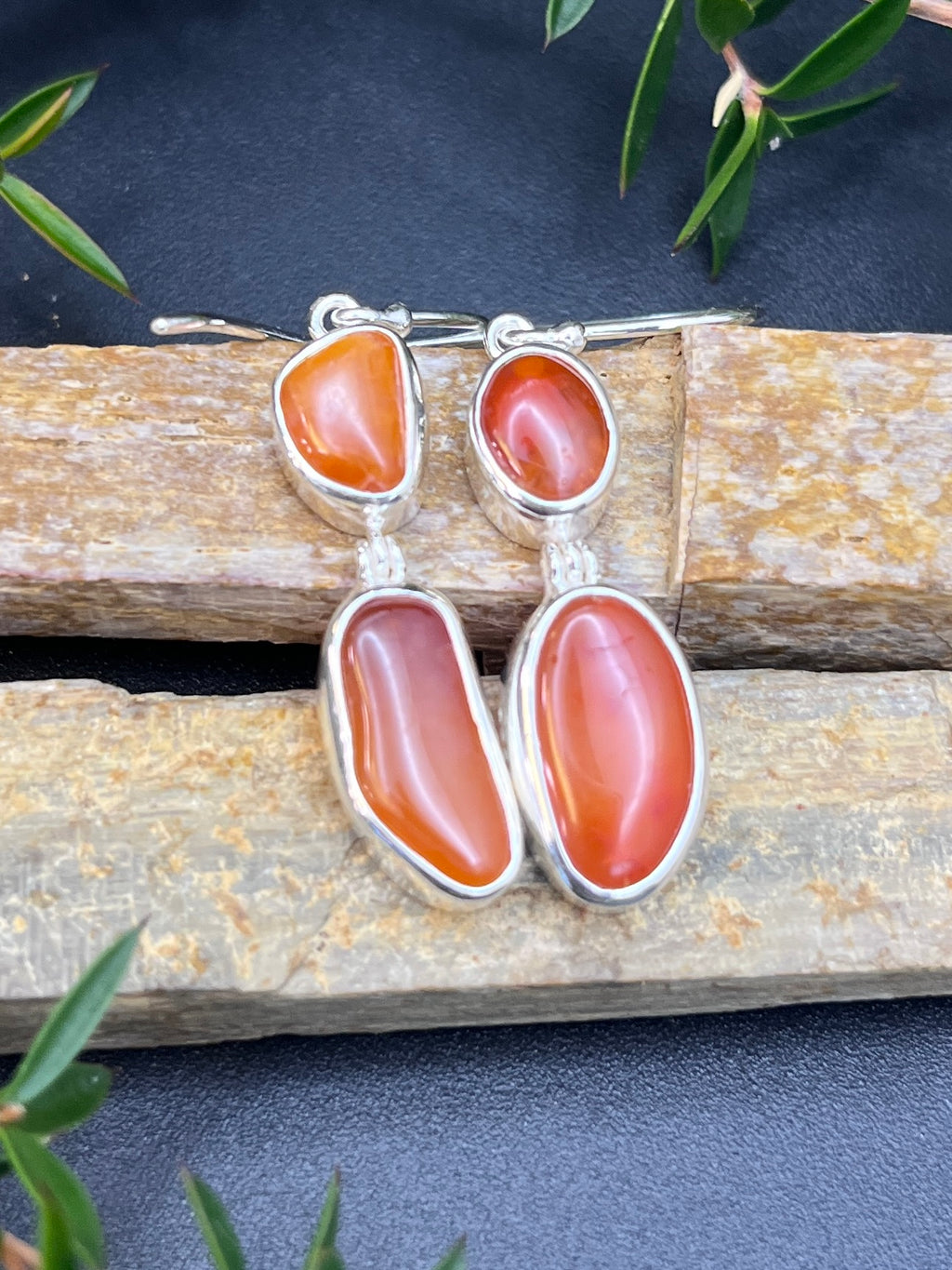 Lune River Carnelian Earrings