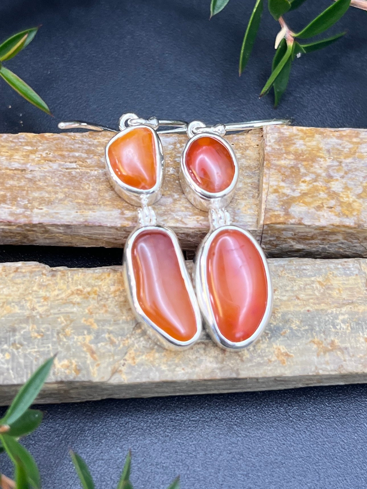 Lune River Carnelian Earrings