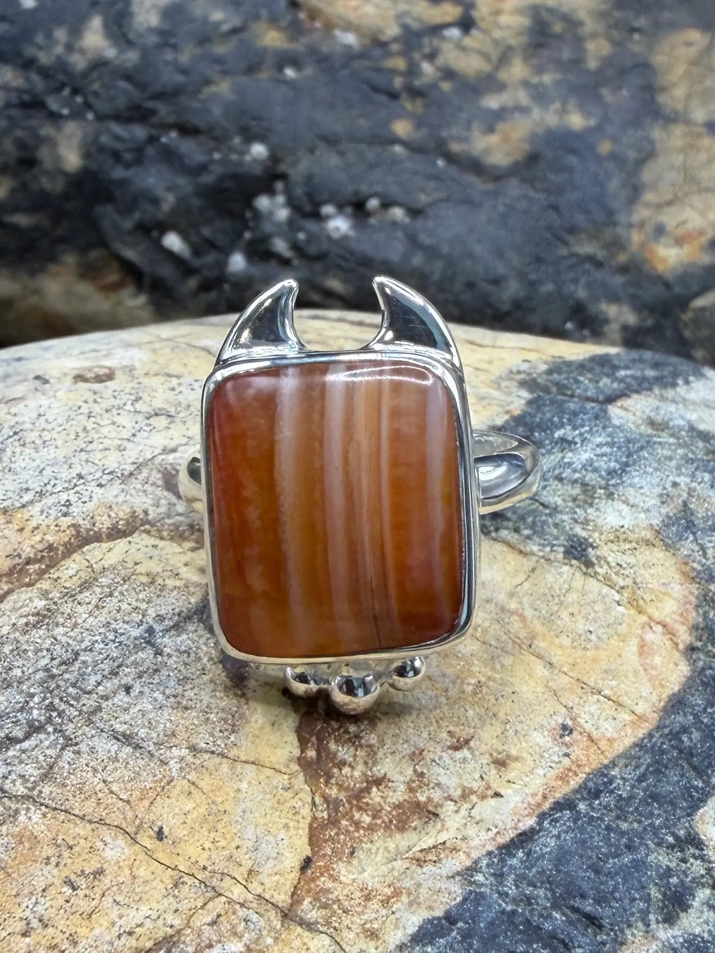 Tasmanian Waterline Carnelian Agate Ring