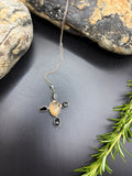 Carnelian + Spinel Gemstone Cross Pendant