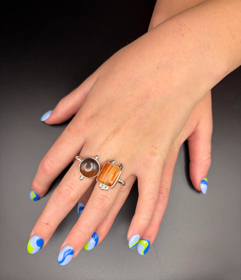 Tasmanian Waterline Carnelian Agate Ring