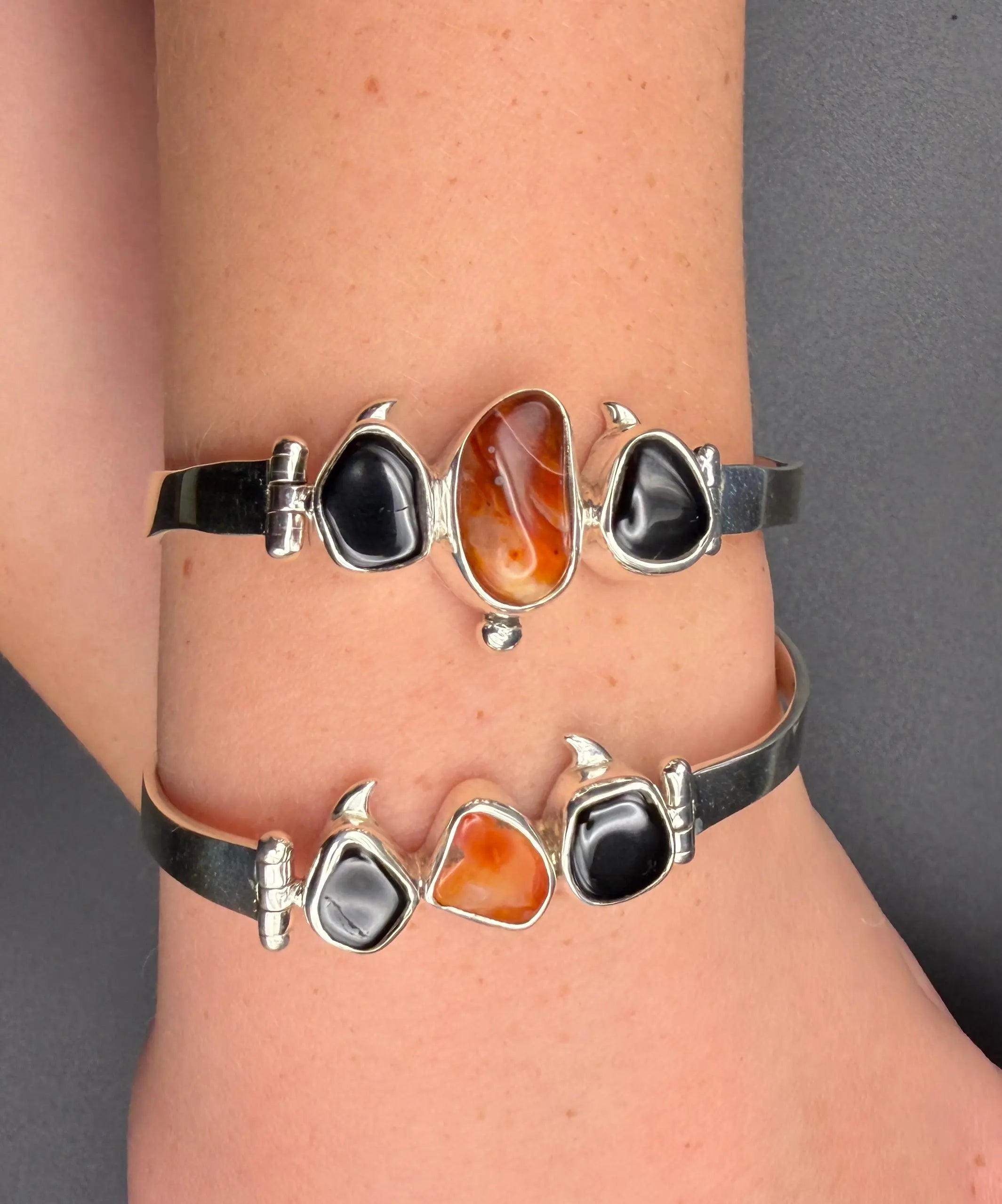 Carnelian + Spinel Gemstone Bracelet