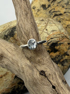 Derby Diamond (Tasmanian Topaz) Oval Silver Ring