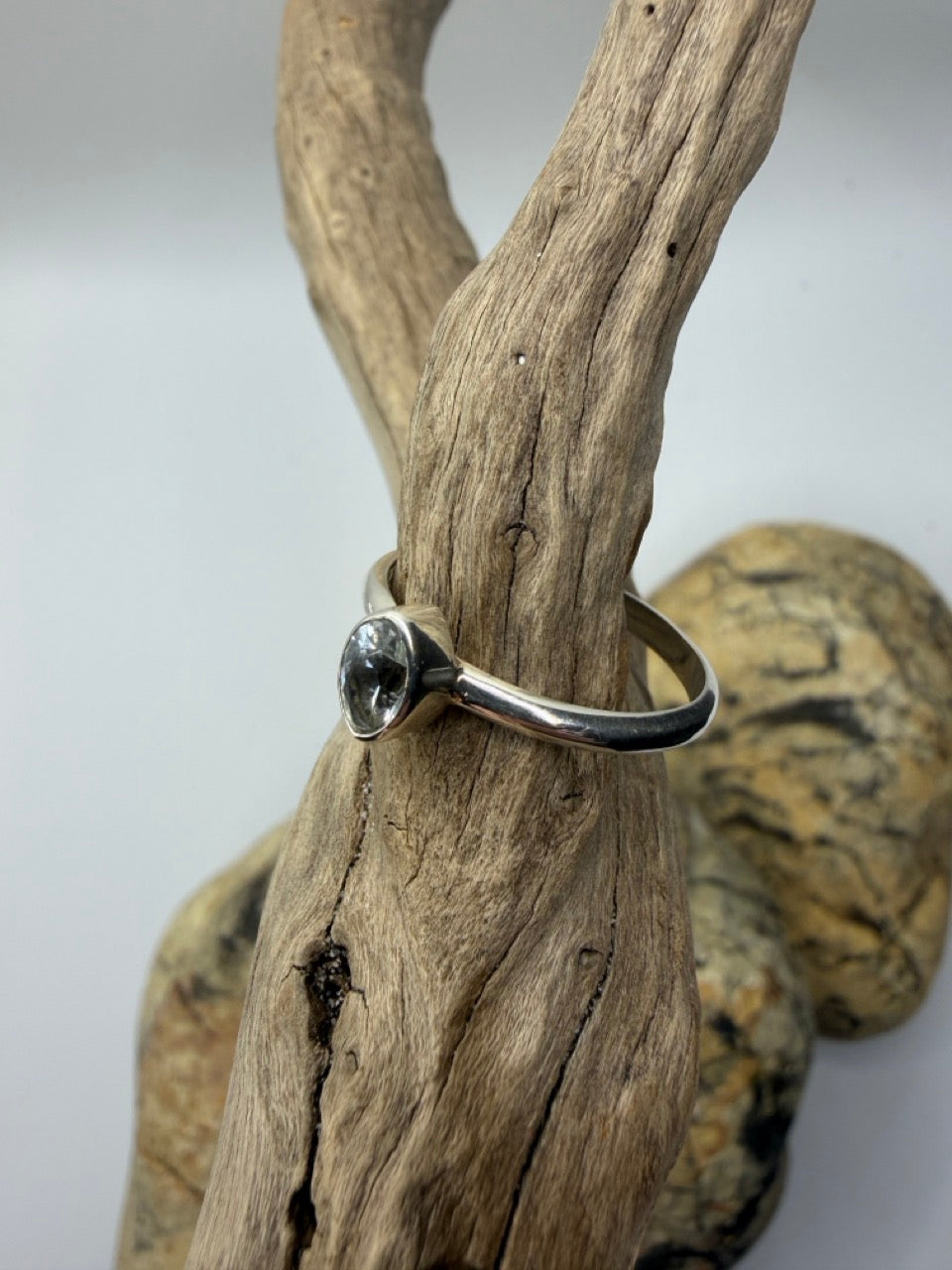 Tasmanian Topaz Marquise Cut Silver Ring
