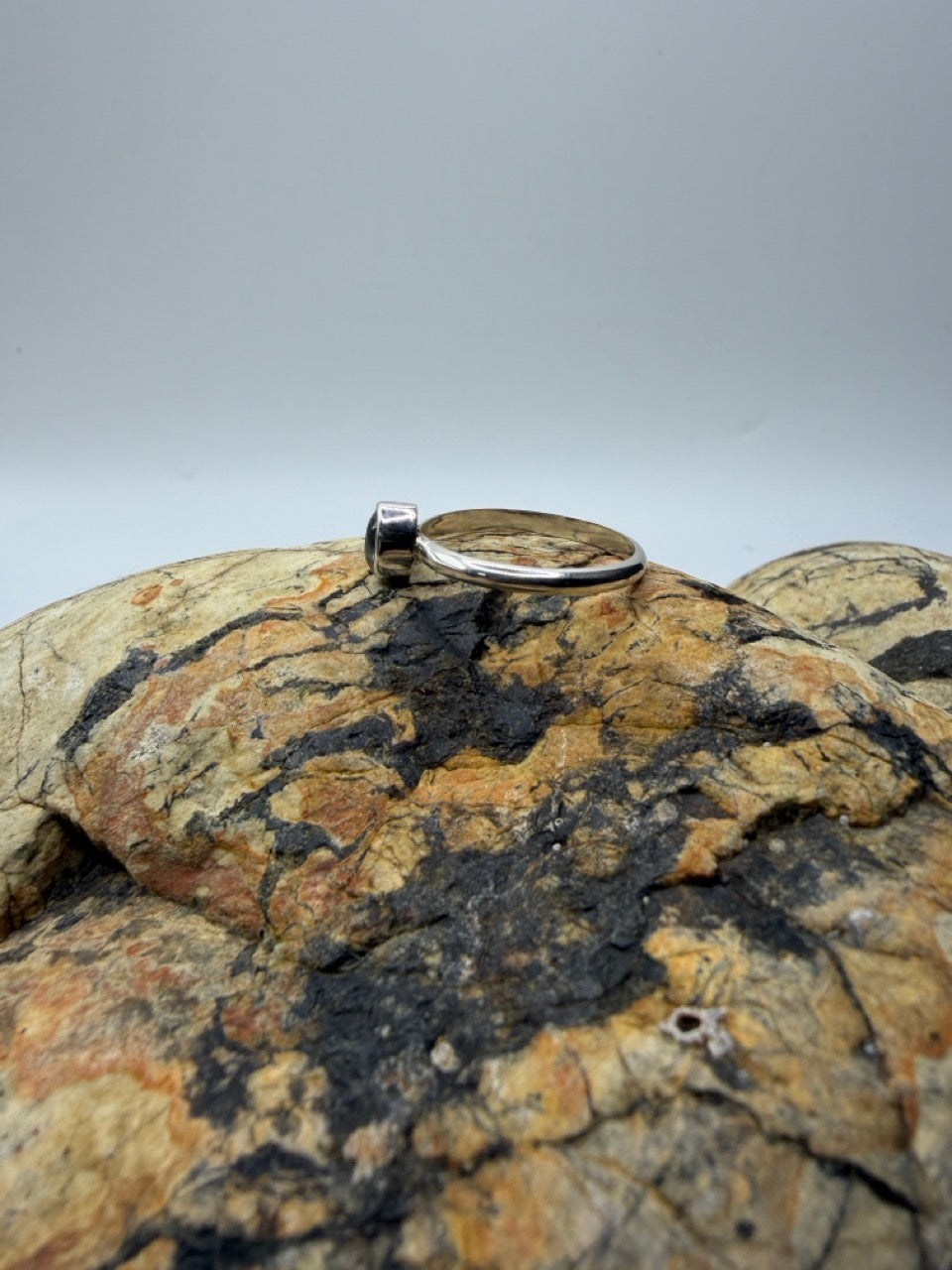 Tasmanian Topaz Marquise Cut Silver Ring
