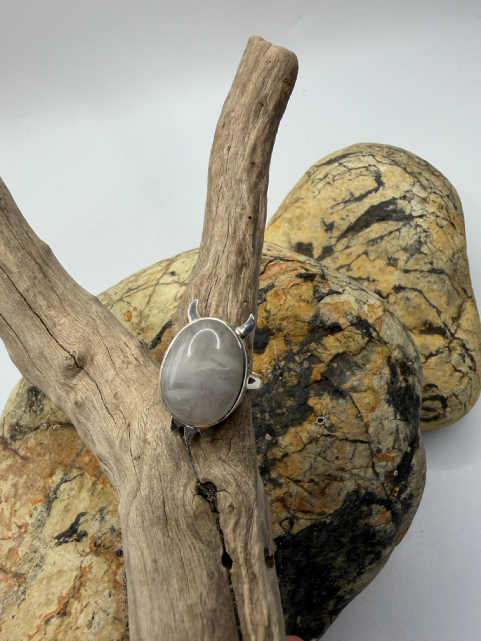 Tasmanian Quartz Beach Stone Ring