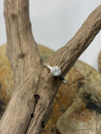 Tasmanian Topaz Salt + Pepper Silver Ring