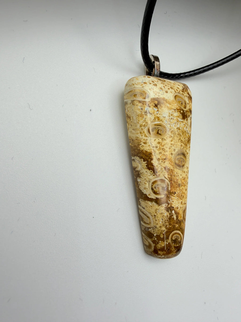 Lune River Petrified Fern "Eyes" Necklace