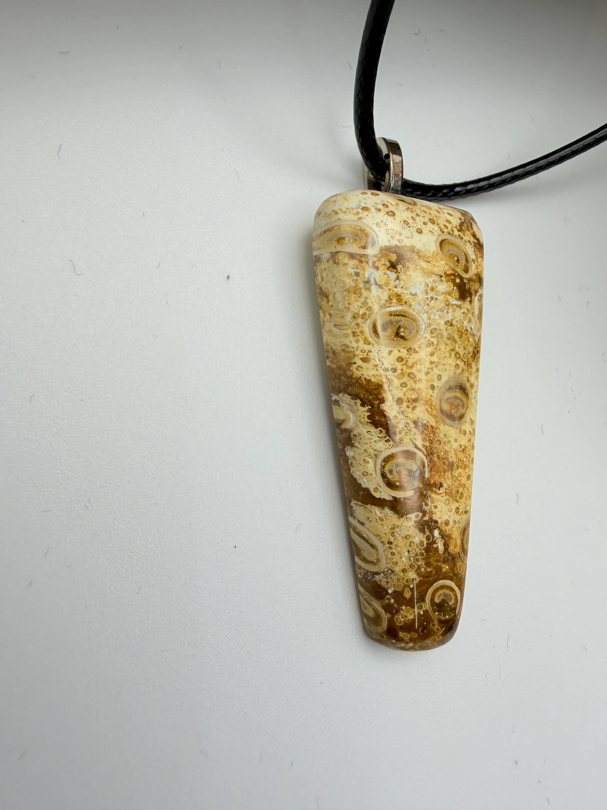 Lune River Petrified Fern "Eyes" Necklace
