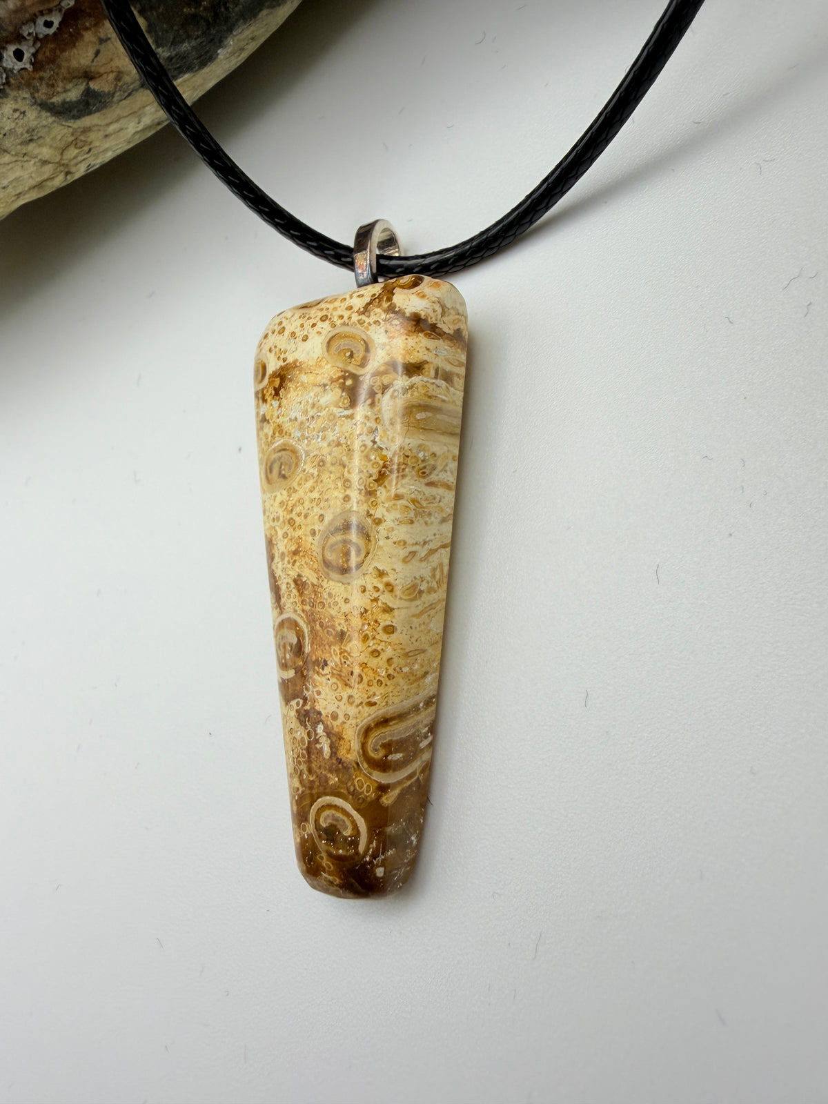Lune River Petrified Fern "Eyes" Necklace